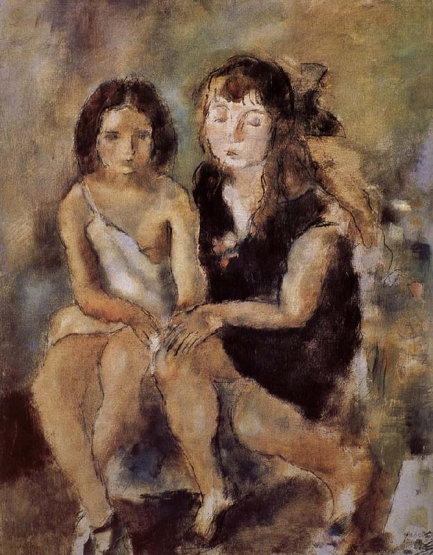 Jules Pascin Clala and Unavian oil painting image